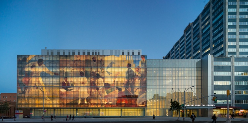 Harlem Hospital Center reconstruction with printed glass technology