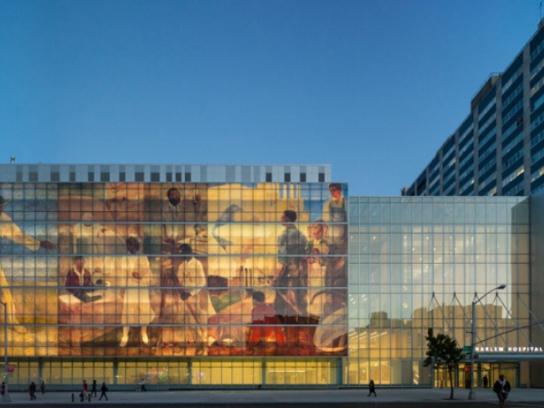 Harlem Hospital Center reconstruction with printed glass technology