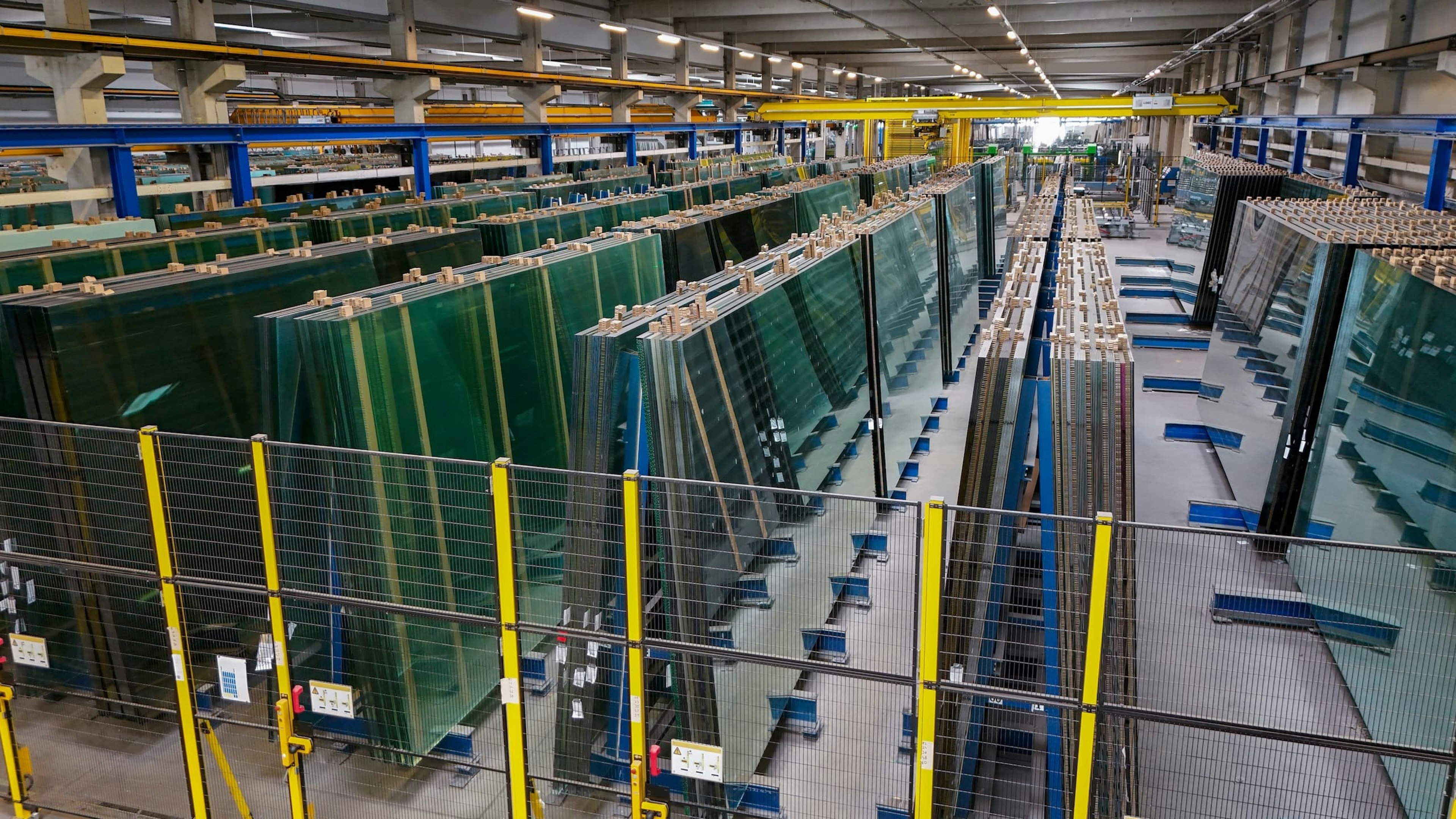 Glasses in a factory